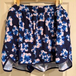 Floral Blue and Pink Women's Shorts